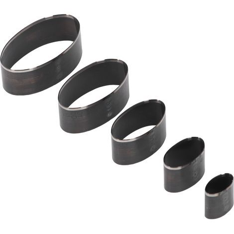 Ensemble de matrices de découpe du cuir, forme ovale, outil de poinçonnage creux à arbre Long de 20 à 60mm, pour l'artisanat, 5 pièces (1/5)