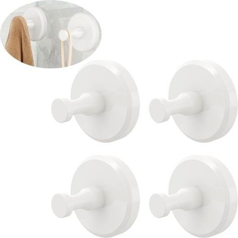 Paquete de 4 ganchos de pared y ventana con ventosa de vacío, color negro, sin necesidad de taladrar. (1/5)