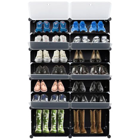Reihen, 7 Regalböden, 14 Regalböden, Regalbodenlänge 4030 cm, Schrank mit schwarzer, gemusterter, transparenter Tür, frei montierbar, 7232122 cm (1/5)