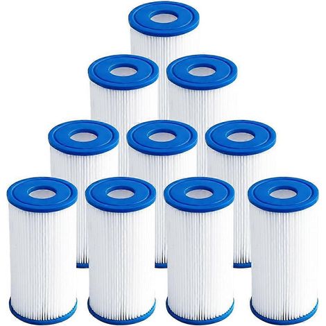 Lot de 10 filtres à eau pour bain glacé, 12,7 x 6,4 cm, filtre à eau froide de 20 microns, filtration plissée des sédiments pour baignoire à eau glacée. (1/5)