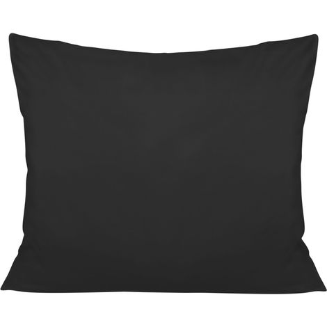 Federa cuscino raso di cotone nero 04000966/50x60. (1/3)