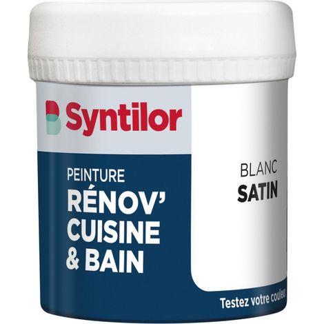 SYNTILOR Renov' vernice per mobili bianco satinato per cucina e bagno, tester 0,075 l SYNTILOR