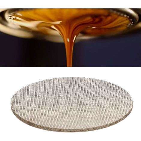 51 mm gesinterte Mehrschicht-Kaffeefilterscheibe aus Edelstahl 304, runde gesinterte Siebfilterscheibe zur sekundären Abscheidung von Kaffeesatz, 100 µm (1/5)