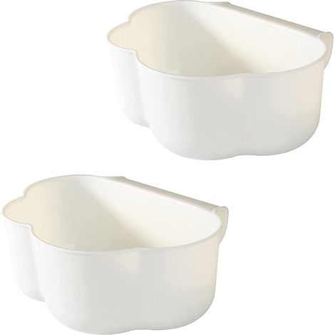 2er-Pack ABS-Tisch-Organizer – Hängender Mülleimer für Küchenschränke – Tisch-Organizer – Küchenabfalleimer (weiß)