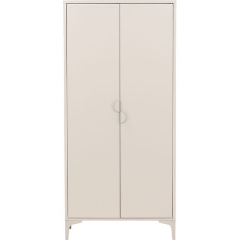 Armoire 2 portes en métal H183cm - Beige - Piring (1/5)