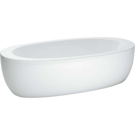 Laufen Il Bagno Alessi One - Bañera independiente 203x102 cm, con sistema de masaje, iluminación LED y sensor, desinfección, blanco H2419700006951