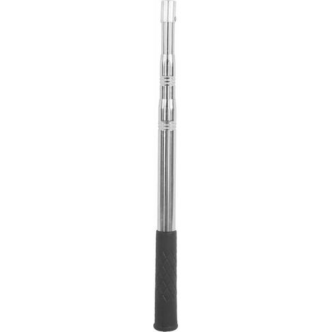 Manche de perche télescopique en acier inoxydable épais pour épuisette de pêche à 3 sections (1/5)