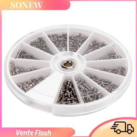 Sonew Kit d'assortiment de vis et écrous Kit D'assortiment D'écrous de Vis en Acier Inoxydable de Haute qualité, sport materiel (1/5)