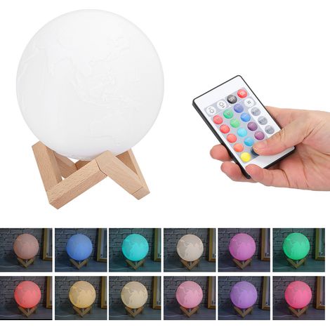 Lampe Lune imprimée en 3D, Décoration de Noël, Veilleuse Lune Créative, Cadeau de Saint-Valentin, Cadeau de Fêtes, Cadeau d'Anniversaire (1/5)