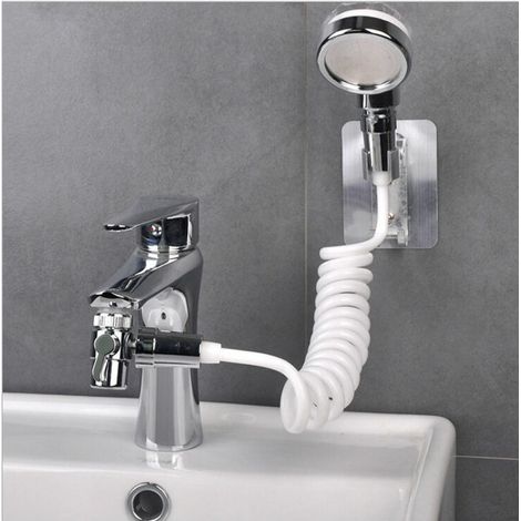 Green Mobility-Ensemble Pommeau Douche pour Lavabo, Douchette de Salle de Bain, 1.5m Tuyau Télescopique (1/4)