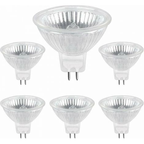 Ampoule Halogene pack de 6 GU5.3 35W 12V, 400lm Blanc Chaud 2700K Dimmable, Ampoule Spot Halogène MR16