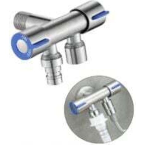 Valvola deviatrice, valvola angolare, valvola di controllo universale in ottone da 1/2" con maniglia per soffione doccia, lavatrice, WC, giardino (1/4)