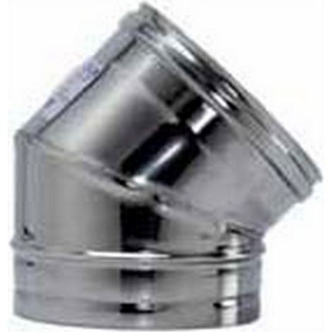 1PZ GOMITO A 45° INOX AISI 304 PER STUFA Ø cm.20