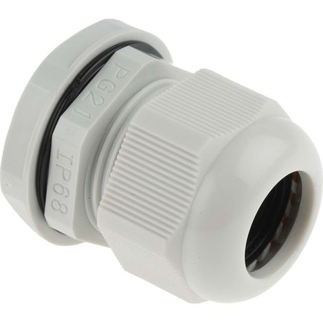 Presse-étoupe PG21 en Nylon 66 pour câble de 13mm à 18mm, avec contre-écrous, IP68 ( Prix pour Paquet de 10 ) (1/3)