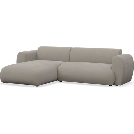 Selsey Emia – L-Form Ecksofa mit Schlaffunktion, pflegeleichte Chenille, links ausgerichtet, Greige
