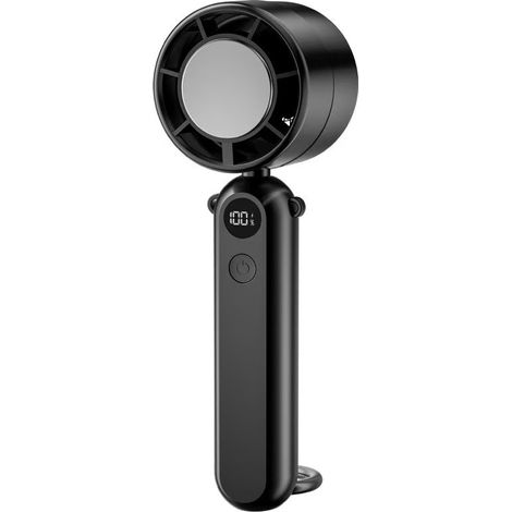 Ventilateur portable, mini ventilateur, ventilateur de poche rechargeable, 3 vitesses, affichage numérique de la batterie, ventilateur de poche pour femmes et hommes, voyage, utilisation en extérieur, (1/4)
