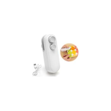Mini Scelleur avec Cutter, 2 en 1 Scelleuse Thermique Manuel, Soudeuse Sac Plastique Rechargeable, Scelleuse de Sacs avec Aspiration Magnétique, Machine a Sceller, Scelleuse Sac Plastique (1/5)