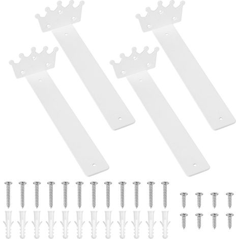 Reggimensola Staffa Corona Retro Vintage Bianco 15 cm 4 pz (1/4)
