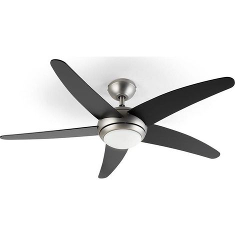 134 cm Deckenventilator, 55 W, mit Fernbedienung – 5 Holzflügel – Luftdurchsatz 10.212 m³/h – Kompatibel mit Alexa und Google Home (1/5)