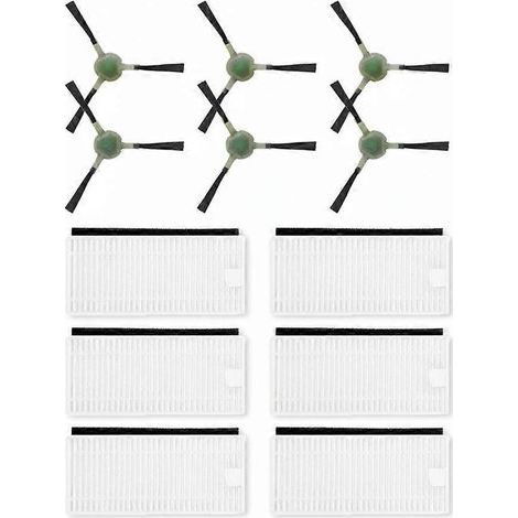 Pièces détachées pour aspirateurs robots Lefant M201, U180 / OKP Life K8 / MyGenie H20 Wifi : brosse latérale et filtre HEPA. (1/5)