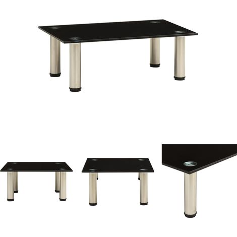 TV-Tisch Schwarz 40x35x17 cm Hartglas (1/5)