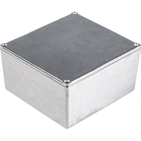 Boîtier RS PRO en Fonte d'aluminium, 120.5 x 120.5 x 59.2mm, Argent IP54, Blindé ( Prix pour 1 ) (1/3)