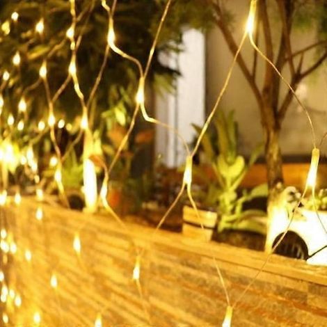 Filet lumineux LED blanc chaud 3 x 2 m, 192 LED, pour Noël (1/4)