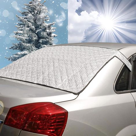 Couverture Pare-Brise Voiture Magnétique Repliable - Protection Hiver Anti-Givre et Pluie - Bâche Arrière 140x80cm (1/5)