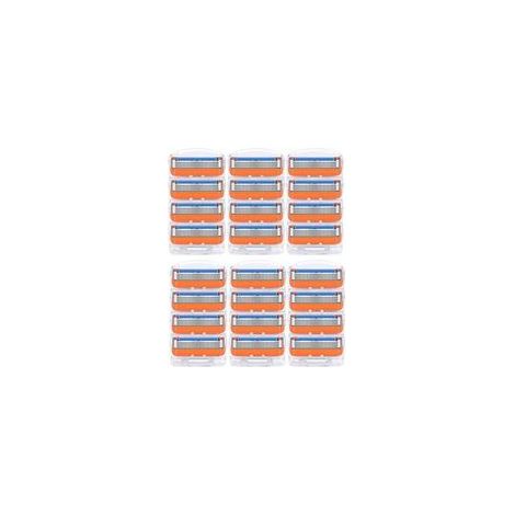 APEX 24 lames de rasoir, recharges pour Fusion 5, lames de rasoir pour hommes - Orange Nouvelle Version