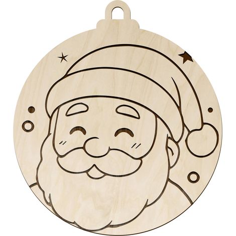 Ciondolo a forma di albero di Natale in compensato per decorazioni natalizie con decoupage per bambini (1/4)