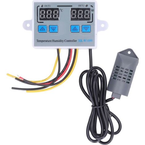 Contrôleur numérique de température et d'humidité, interrupteur de Thermostat électronique Intelligent 12V 220W (1/5)
