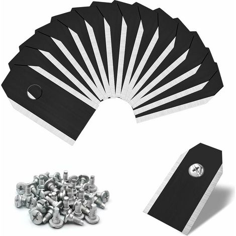 45 cuchillas de titanio negro, cuchilla universal para cortacésped robótico, cuchillas de repuesto de titanio para todos los cortacéspedes robóticos Husqvarn Automower Gardena con 45 tornillos (1/5)