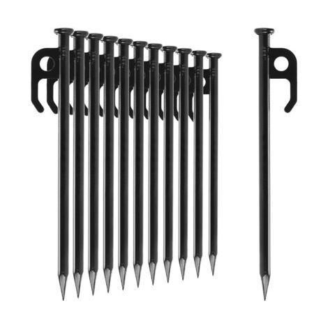 12x Stahl-Zeltringe – windel- und wetterfest für Camping und Outdoor-Aktivitäten – ideal für normale und dicke Böden – 20 cm (1/5)