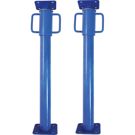 Bituxx 2x Baustütze 53-90 cm bis 1600 kg, verstellbare Montagestütze, Deckenstütze aus Stahl, Baustempel, Teleskopstütze für Trockenbau, Renovierung und Montage (1/5)