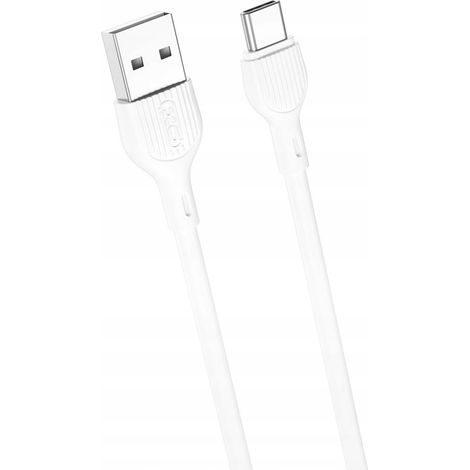 Cavo USB-C XO NB200 da 2,0 m, 2,1 A, bianco. (1/3)