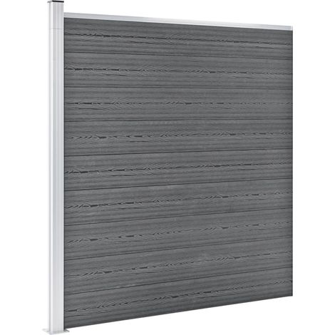 Maison Exclusive - WPC Zaun-Set 6 Quadrate + 1 Schräge 1138x186 c