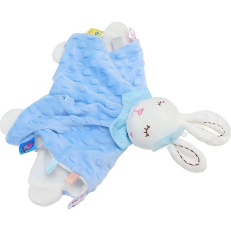 Baby-Kuscheldecke in leuchtenden Farben, flauschig und bequem, mit niedlichem Tiermotiv, blau (1/5)