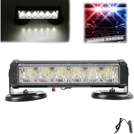 Luz de flash magnética fuerte for coche, 6 LED de alta intensidad, luz estroboscópica impermeable Ip66 con control remoto, luces estroboscópicas de emergencia, luces de policía de advertencia, cambio (1/4)