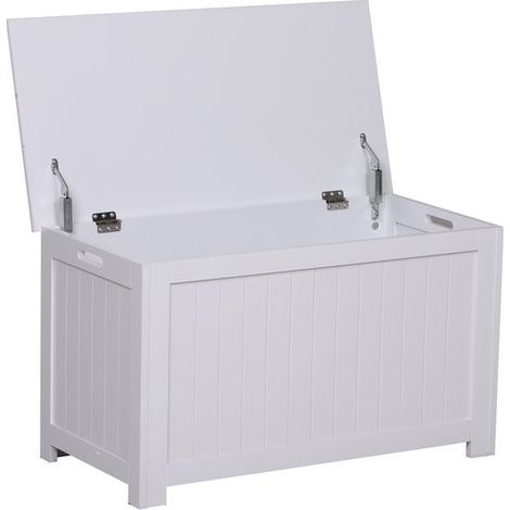 Coffre malle de rangement ARCHIBALD blanc (1/5)