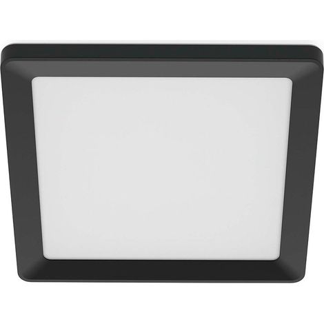 Plafón cuadrado negro valen, 17 w, 2050 im, 2200-6500 k, 395 x 37 x 395 mm