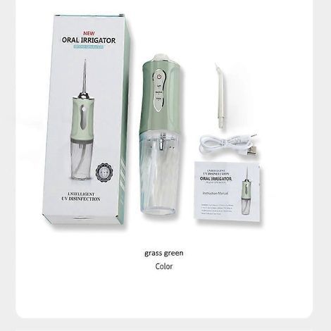 Hydropulseur portable rechargeable USB avec jet d'eau et cure-dents à 4 embouts (1/5)