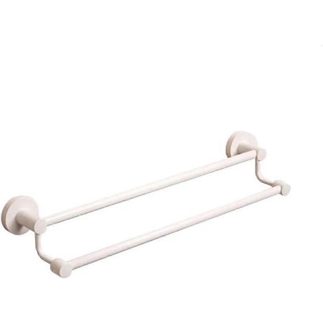 Porte-serviettes double barre de salle de bain - Porte-serviettes en acier inoxydable (1/4)