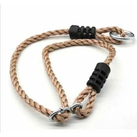 Complément de Cordage en Chanvre Artificiel balançoire produit unique Courroie de raccordement de la corde de réglage Réglage de la branche Rallonge de balançoire en PE-noir