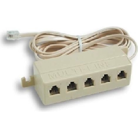 Fanton multipresa telefonica 5 prese plug 6/4 22222 (1/2)
