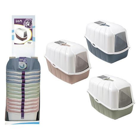 Litière fermée Komoda 54x39x40 cm – Avec filtre à charbon et pelle – Hygiène pour chats