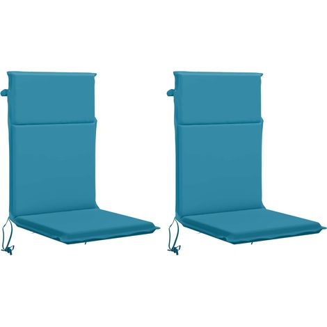 High Back Chair Cushion GEMERT 2 pcs 100% Polyester Light Blue vidaXL (1/5)