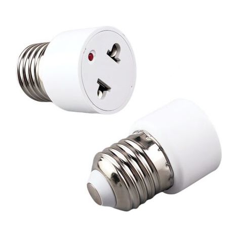 2 pièces par paquet Adaptateur de douille de lampe Prise E27 Conversion en prise de courant (1/5)