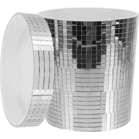 Pot de Fleurs Disco pour Plantes Grasses, Plastique et Verre Argenté (1/5)