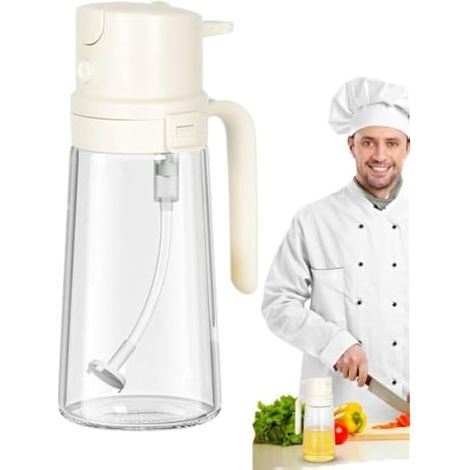 Spray distributeur d'huile,distributeur d'huile Verre portable 2 en 1 (1/5)