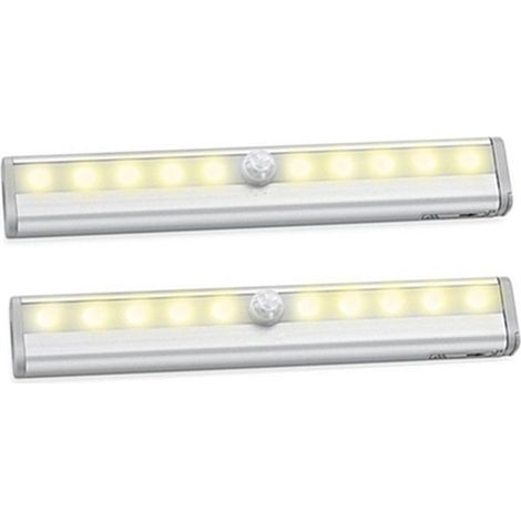 Schrankbeleuchtung mit Bewegungsmelder, 10 kabellose LED-Unterschrankbeleuchtung mit eingebautem Akku, magnetisches Nachtlicht zum Aufkleben überall für Küchenschränke